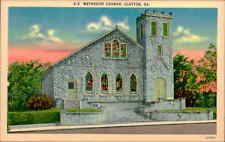 Postcard: 10 C-2 METHODIST CHURCH, CLAYTON, GA. THOUGH E-5092 picture