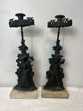 Antique Pair of Victorian Candle Holders Cornelius & Co 1848 Colonial Indian picture