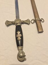 Antique Vintage Masonic Fraternal Knights Templar Ceremonial Sword & Scabbard picture