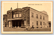 Original Old Vintage Antique Postcard Opera House Building Kewaunee Wisconsin picture