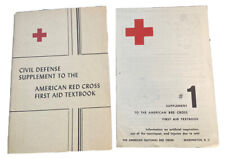 Vintage 1951 Civil Defense Supplement to Red Cross First Aid Textbook Book picture