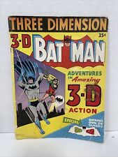 Three Dimension 3-D Bat Man Adventures (1953) DC Comic Not Original Glasses picture