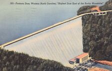 Fontana Dam NC Aerial View Appalachian Trail Mountains Vtg Postcard C15 picture
