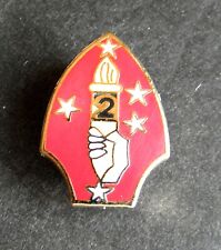 VIETNAM 2nd MARINE DIVISION MARDIV Marines Mini Lapel Pin Badge 5/8 x 7/8 inch picture