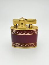 VINTAGE CMC CONTINENTAL OVAL AUTOMATIC CIGARETTE LIGHTER - LEATHER WRAPPED picture