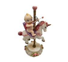 RARE Lil Charmers Carousel Collection Carousel of Love Unicorn Cherub Figure picture