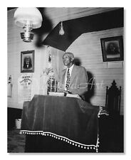 Elderly Black Preacher at the Church Pulpit - Vintage Photo Reprint picture