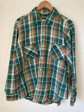 Big Mac Flannel Shirt 70S Old Clothes Green Vintage picture