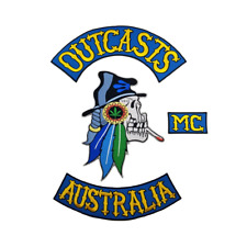 NEW ARRIVAL MC OUTCASTS MC AUSTRALIA EMBROIDERY PATCH JACKET RIDERS MOTORCYCLE picture
