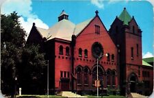 First Congregational Church Building Streetview Elgin Illinois Chrome Postcard picture