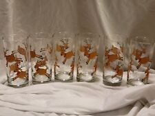 Libbey Christmas Prancing Reindeer Glasses 15oz 6pc Ln picture