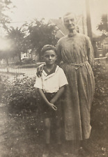 1930s Grandmother & Boy Car Postal Dropbox Lafayette Indiana Real Photo P11d24 picture