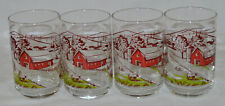 4 Vinage Hickory Farms 12 OZ Beverage Glass Lot - Very Nice - Look Unused picture