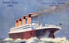 R M S OLYMPIC - White Star Line - Titanic Sister Ship - Early Card picture