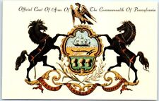 Postcard - Official Coat of Arms of the Commonwealth of Pennsylvania picture