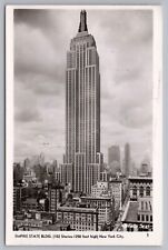 Empire State Building 102 Stories New York City NY RPPC Postcard Vtg Posted 1941 picture