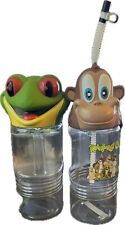 Rainforest Cafe Frog Monkey Souvenir Cup Bottle Travel Mug & Snack Bottom picture