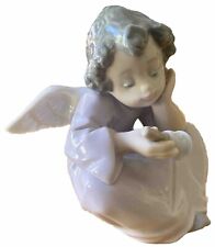 Lladro Porcelain Figurine Heavenly Chimes - Angel with Bell #5723, Retired 2005 picture
