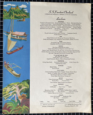 RESTAURANT MENU STEAMSHIP S.S. PRESIDENT Cleveland Luncheon 1952 Cruise picture