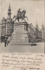 ANVERS, MONUMENT LEOPOLD 1 - ANTWERP, BELGIUM USED 1903 POST CARD picture