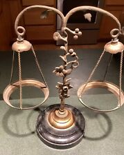 Antique Victorian Oil Float Lamp Ivy Cast Iron Brass Vanity Candle Holder 10.5