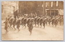 RPPC WWI AEF Troop March Pancho Villa Expedition, Punitive Expedition Postcard V picture