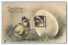 c1910's Easter Eggs Anthropomorphic Chicks Viola Illinois IL Antique Postcard picture