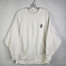 VTG Beck's German Beer Thrashed White Embroidered Logo Pullover Sweatshirt XL picture