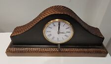 Sarreid Ltd Leather Mantle Clock VTG picture