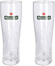 Heineken Signature 16 Ounce Glass - Set of 2 Laser Etched Nucleated Base picture