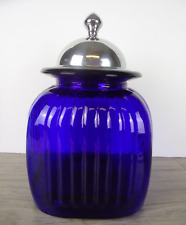 VTG Artland Glassware Kitchen Canister Cobalt Blue Glass 9 in Replacement picture