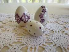 Trio of Handmade Ceramic Eggs picture