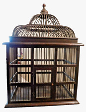 Vintage Large Wooden Bird Cage Victorian Style Sun Room Porch Deco Beautiful picture