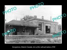 OLD 8x6 HISTORIC PHOTO OF GEORGETOWN ONTARIO CANADA THE RAILROAD STATION c1930 picture