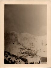 1950s Korean War View of Snowcovered Mountainside Abstract FOUND B+W Photo 00498 picture