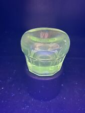 Late 1800s Uranium Manganese GLOW Glass spill-less Funnel Ink Bottle picture