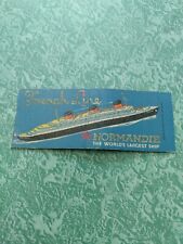 Vintage Matchbook Cover VM1 Collectible French world's largest ship Normandie picture