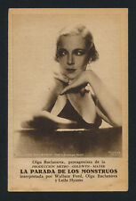 1932 FREAKS Movie Promo Trade Card OLGA BACLANOVA Spain Tod Browning Film Photo picture
