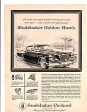 1958 Print Ad Studebaker Packard Golden Hawk Supercharged 289 cu in Engine picture