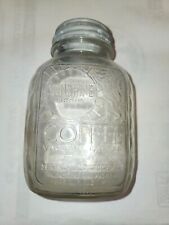 Vintage Embossed Sunshine Brand Coffee Jar Springfield Mo Clear Glass  picture