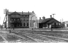 Railroad Train Station Depot Hotel Savanna Illinois IL Reprint Postcard picture