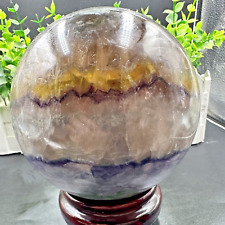 2430G  Natural Fluorite Quartz Sphere Crystal Ball Reiki Healing Gem Decor picture