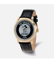 Disney Men's Watch Mickey Mouse 1928 Gold Black Leather picture