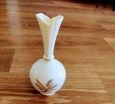 Antique Lenox Porcelain Green Mark Bulbous Vase Decorated With Wheat 8