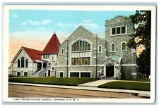 c1930's First Presbyterian Church Johnston City New York NY Vintage Postcard picture