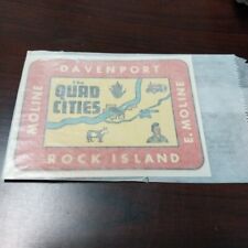 Baxter Lane Co. Vintage Water Dip Decal THE QUAD CITIES Sticker Davenport picture