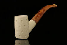 Lattice Poker Block Meerschaum Pipe with fitted case M1464 picture
