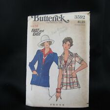 Vtg Butterick Pattern 3592 Misses Semi-fitted Jacket UNCUTt Size 14 1970s picture