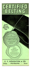 Certified VIM TRED Leather Belt E F Houghton & Co Philadelphia Ink Blotter 2-54 picture