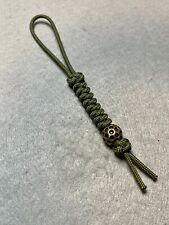 275 Paracord Knife Lanyard OD Green With Round Brass Bead picture